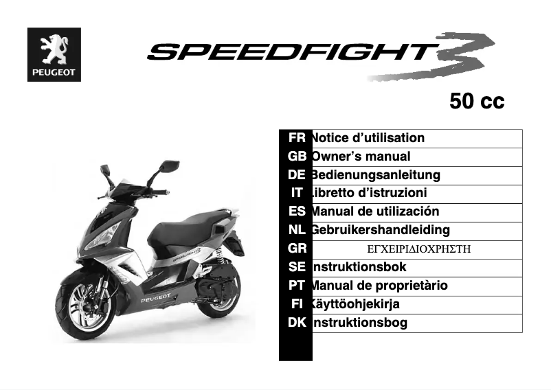 Image de la première page du manuel de l'appareil Speedfight 3