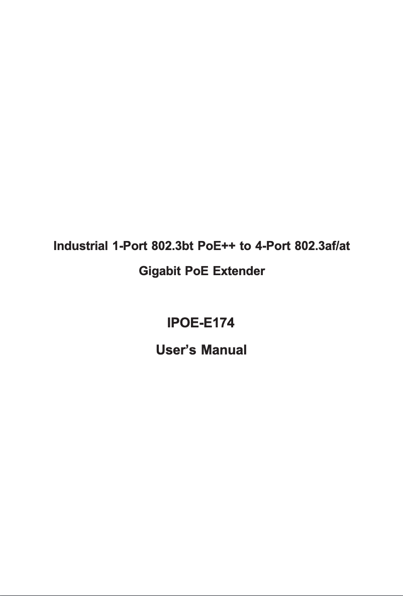 Page n°1 - Manuel utilisateur Planet IPOE-E174