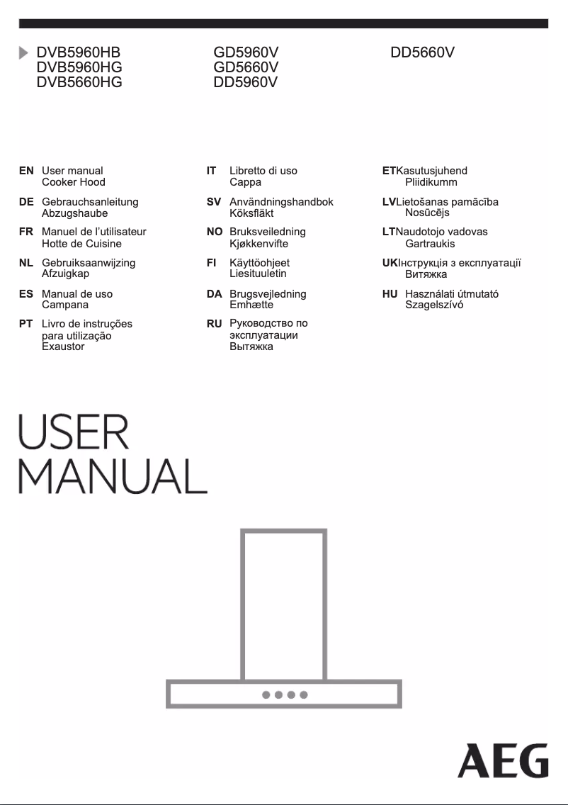 Page 1 de la notice Manuel utilisateur AEG DVE5960HW