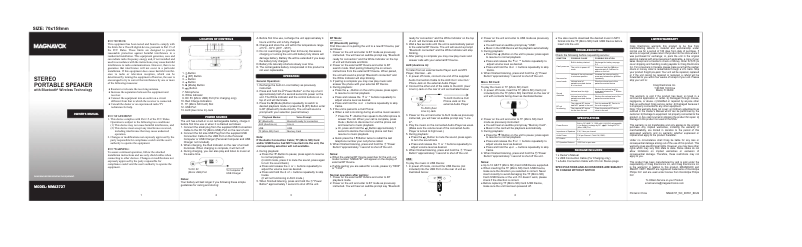 Imagen de la primera página del manual del dispositivo MMA3727