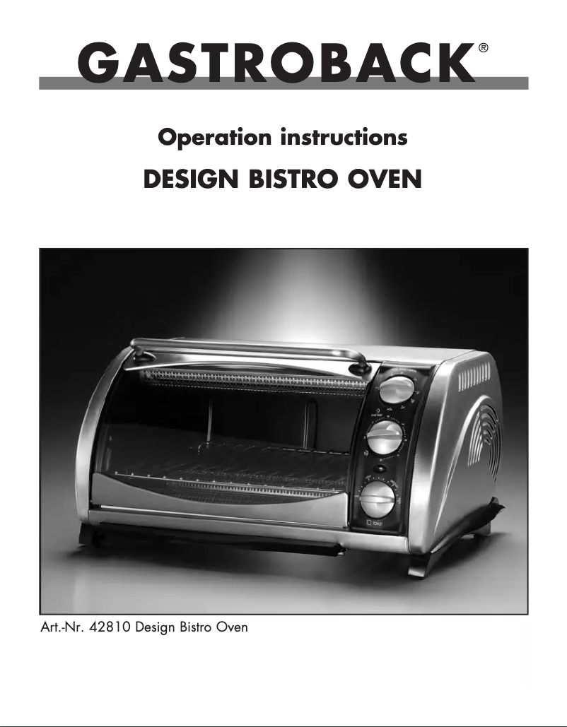 Image de la première page du manuel de l'appareil 42810