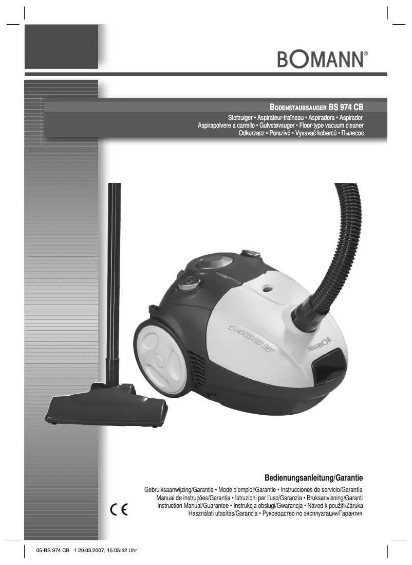 Page 1 de la notice Manuel utilisateur Bomann BS 974 CB