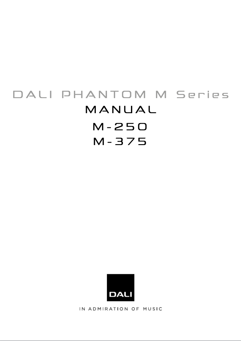 Page n°1 - Mode d'emploi Dali Phantom M-250