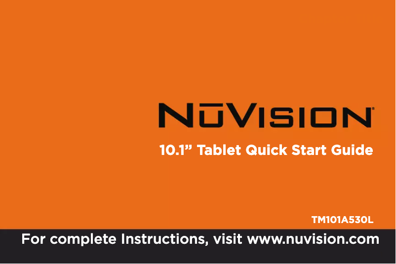 Page n°1 - Manuel utilisateur NuVision TM101A530L