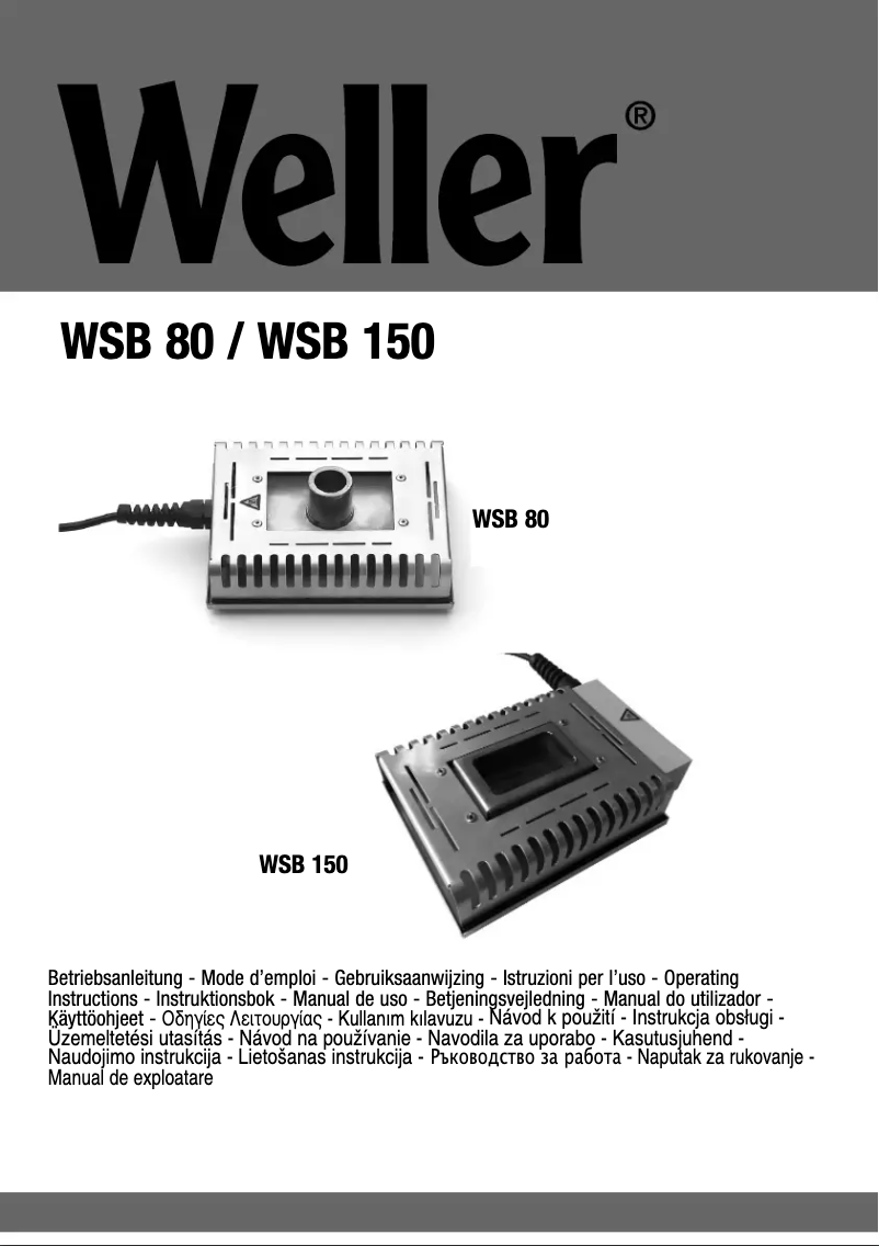 Page 1 de la notice Manuel utilisateur Weller WSB 150