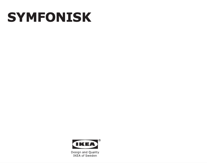 Page 1 de la notice Manuel utilisateur Ikea SYMFONISK 603.704.80