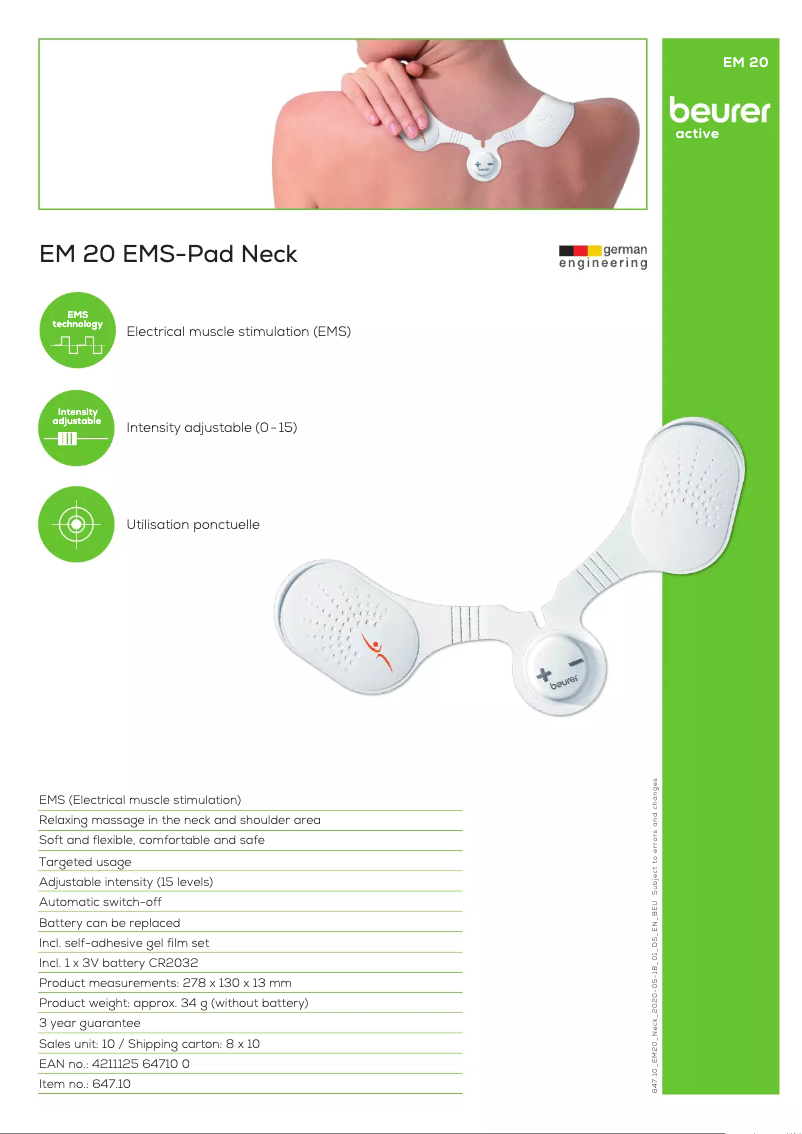 Imagen de la primera página del manual del dispositivo EM 20