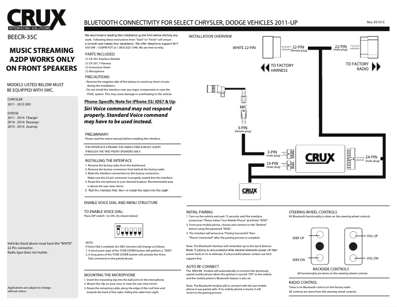 Página 1 del manual Manual de usuario CRUX BEECR-35C