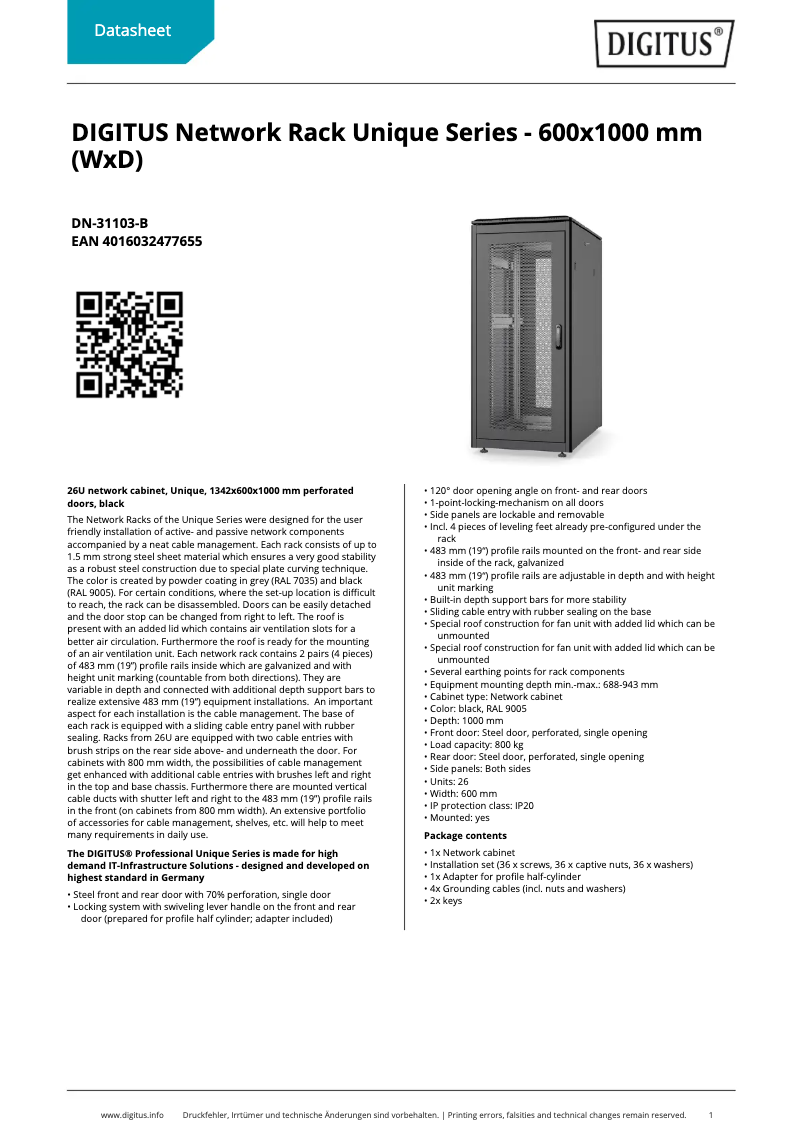 Imagen de la primera página del manual del dispositivo DN-31103-B