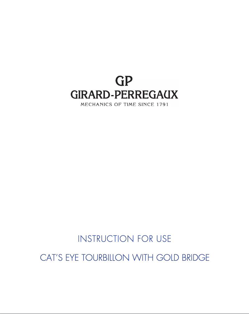Página 1 del manual Manual de usuario Girard-Perregaux Cats Eye 99490D52P706-CK6A
