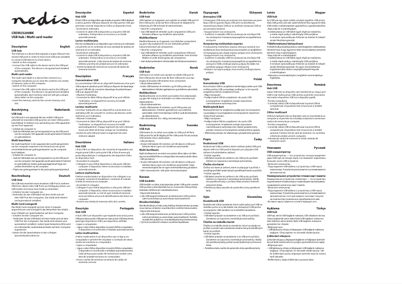 Page n°1 - Manuel utilisateur Nedis CRDRU3200BK