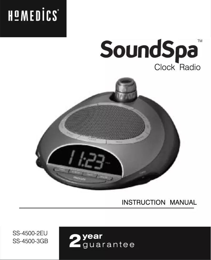 Page 1 de la notice Manuel utilisateur Homedics SS-4500-2