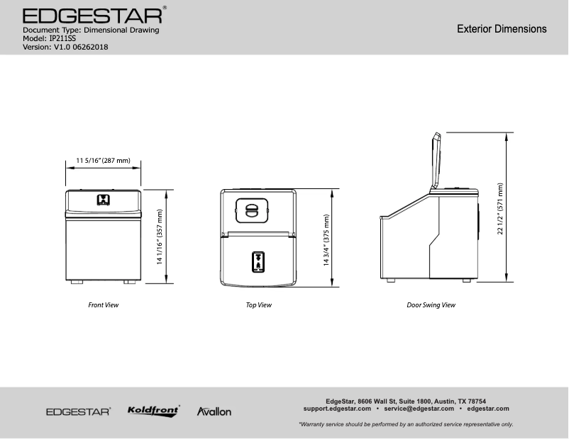 Page n°1 - Fiche technique EdgeStar IP211