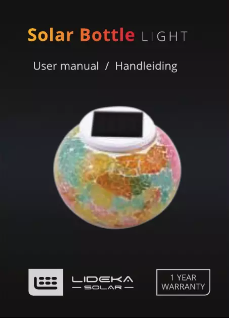 Image de la première page du manuel de l'appareil Solar Bottle Light