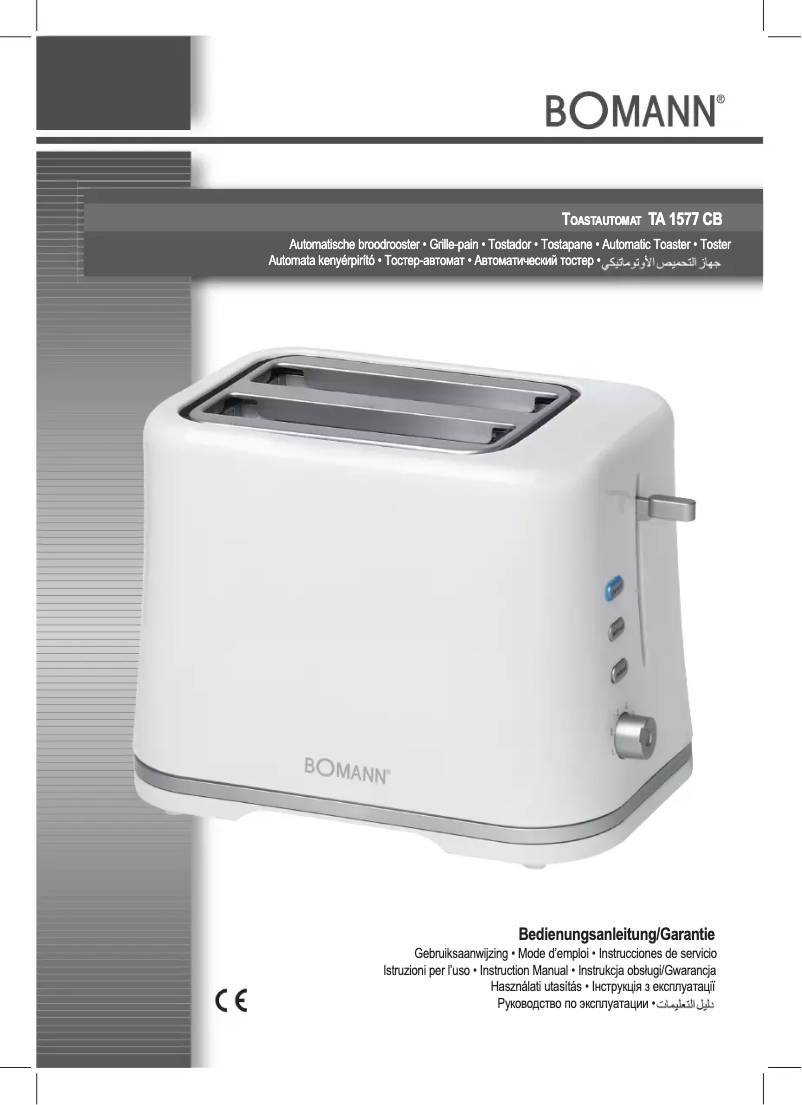 Page n°1 - Manuel utilisateur Bomann TA 1577 CB