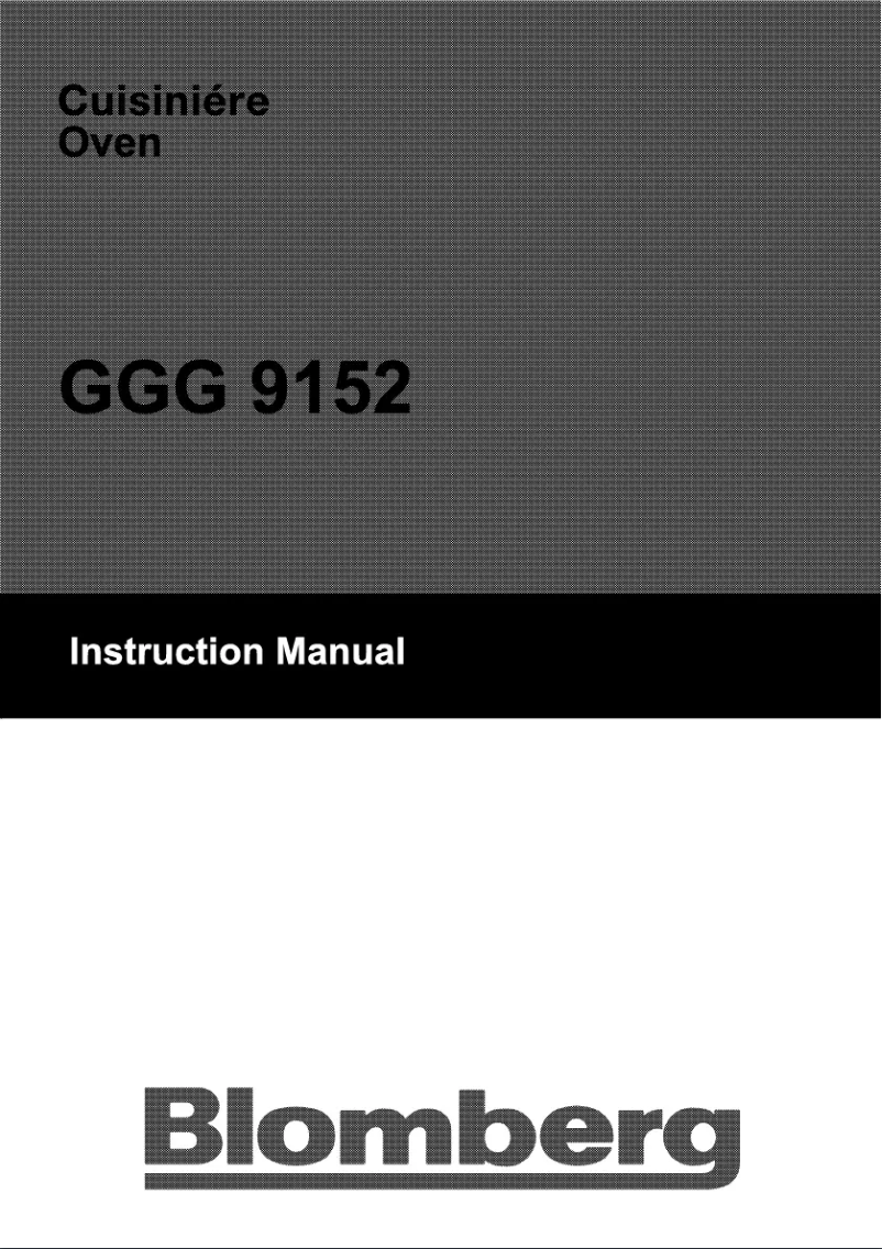 Page 1 de la notice Manuel utilisateur Blomberg GGG 9152 E