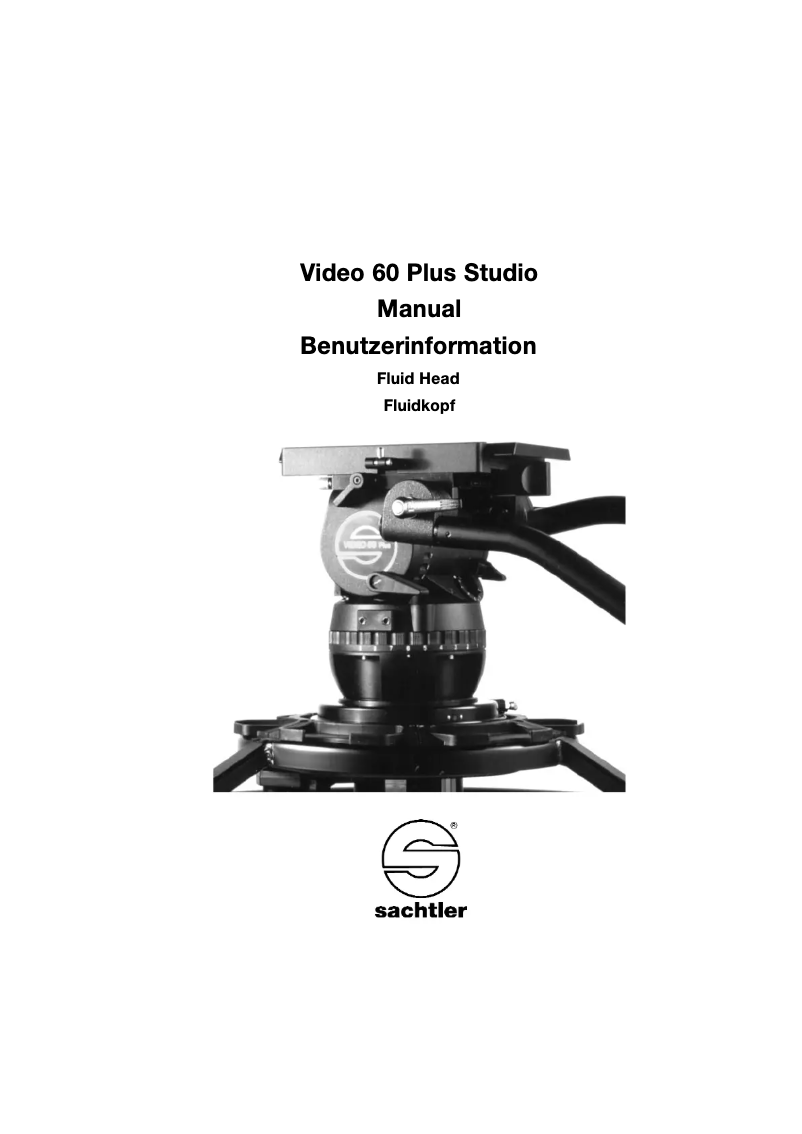 Page n°1 - Manuel utilisateur Sachtler Video 60 Plus Studio