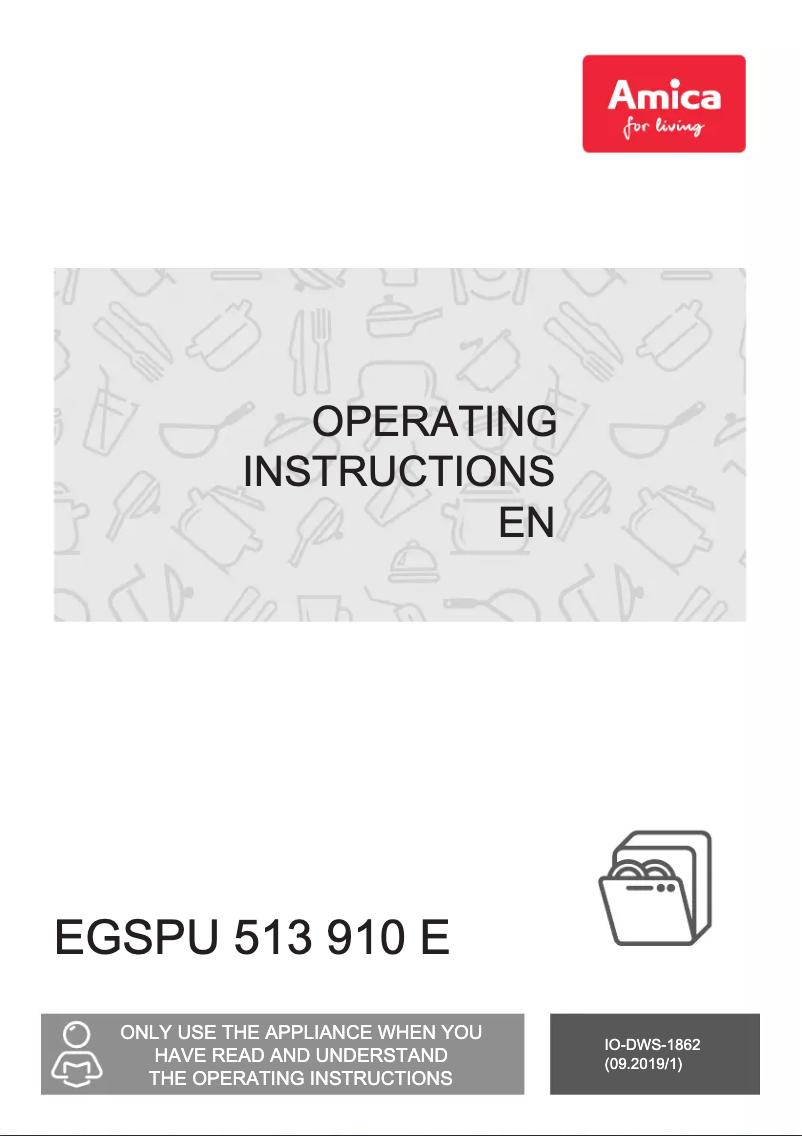 Page 1 of the manual User Manual Amica EGSPU 513 910 E