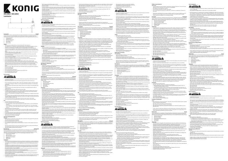 Image de la première page du manuel de l'appareil KN-LMA4