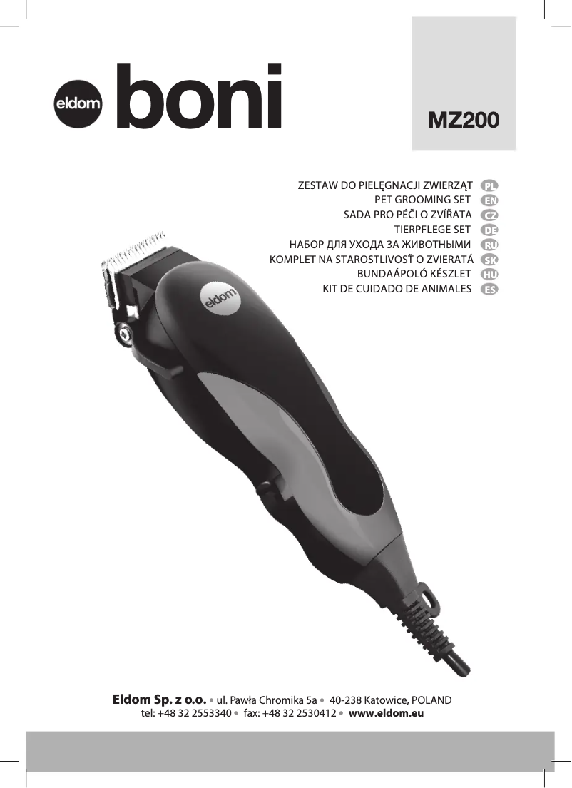 Image de la première page du manuel de l'appareil BONI MZ200