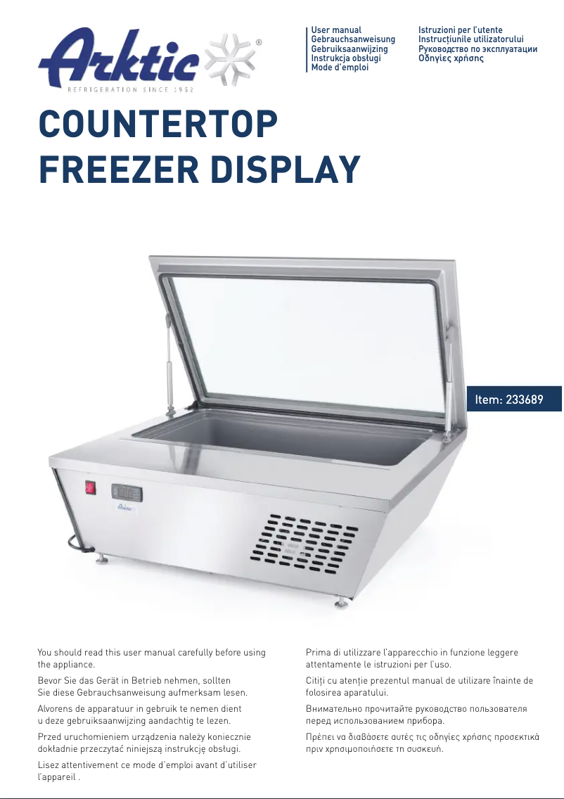 Page n°1 - Manuel utilisateur Arktic 233689