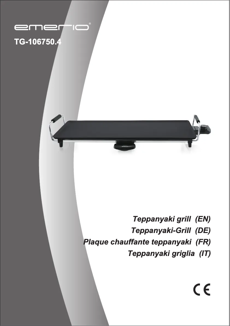 Image de la première page du manuel de l'appareil TG-106750.4
