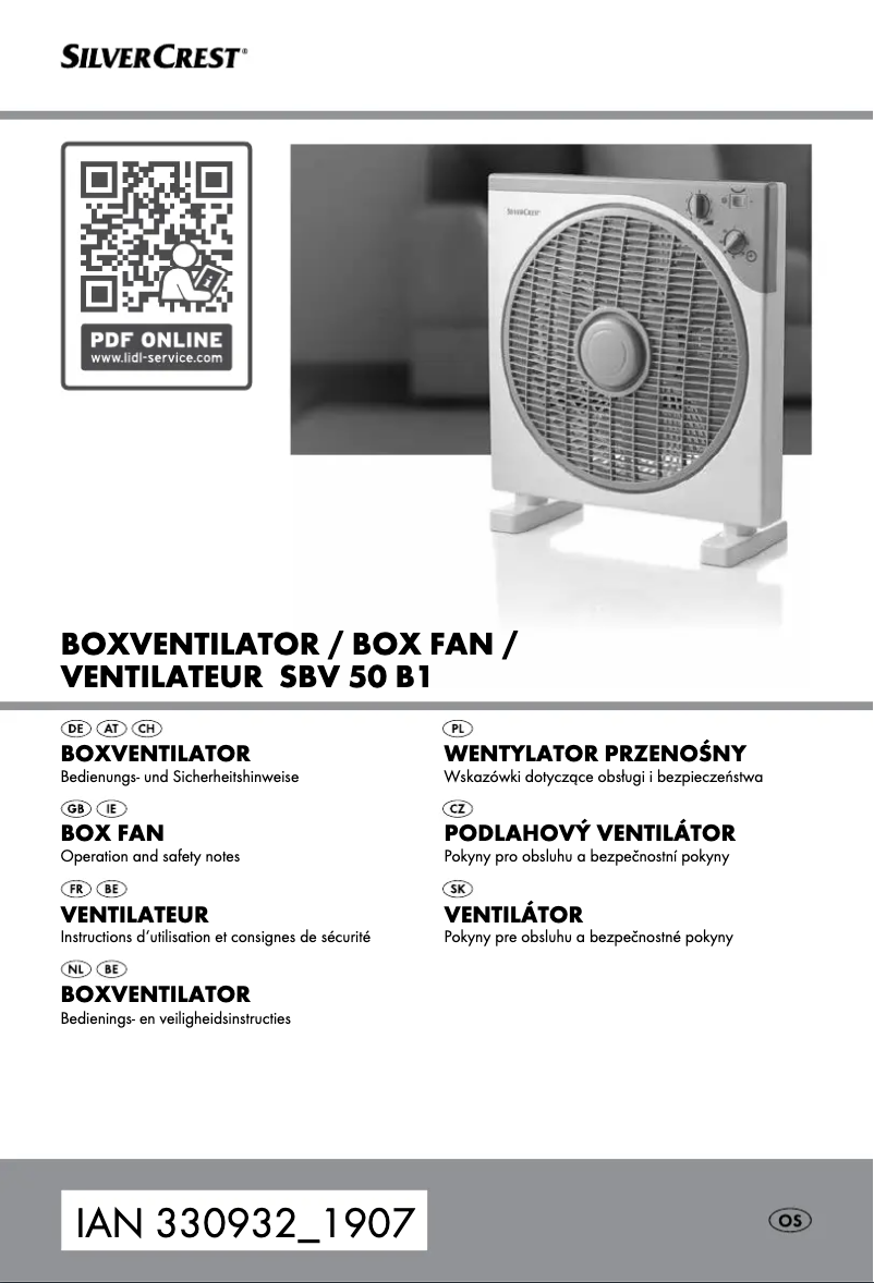 Page n°1 - Manuel utilisateur SilverCrest SBV 50 B1