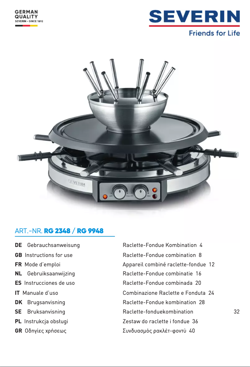 Page n°1 - Fiche technique Severin RG 2348