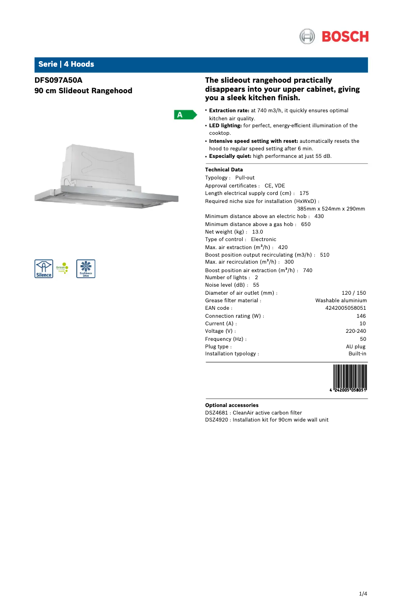 Image de la première page du manuel de l'appareil DFS097A50A