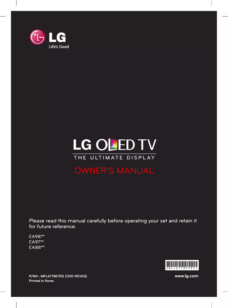 Página 1 del manual Manual de usuario LG 55EA970V