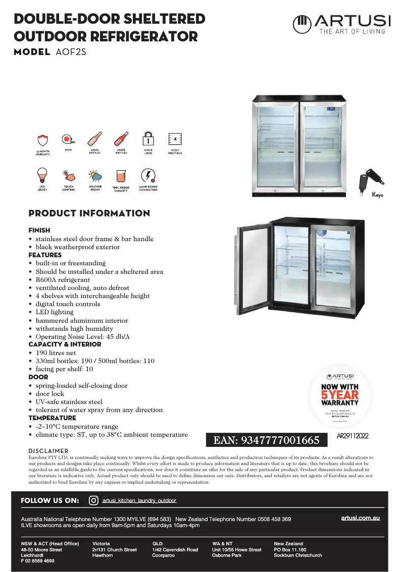 Image de la première page du manuel de l'appareil AOF2S