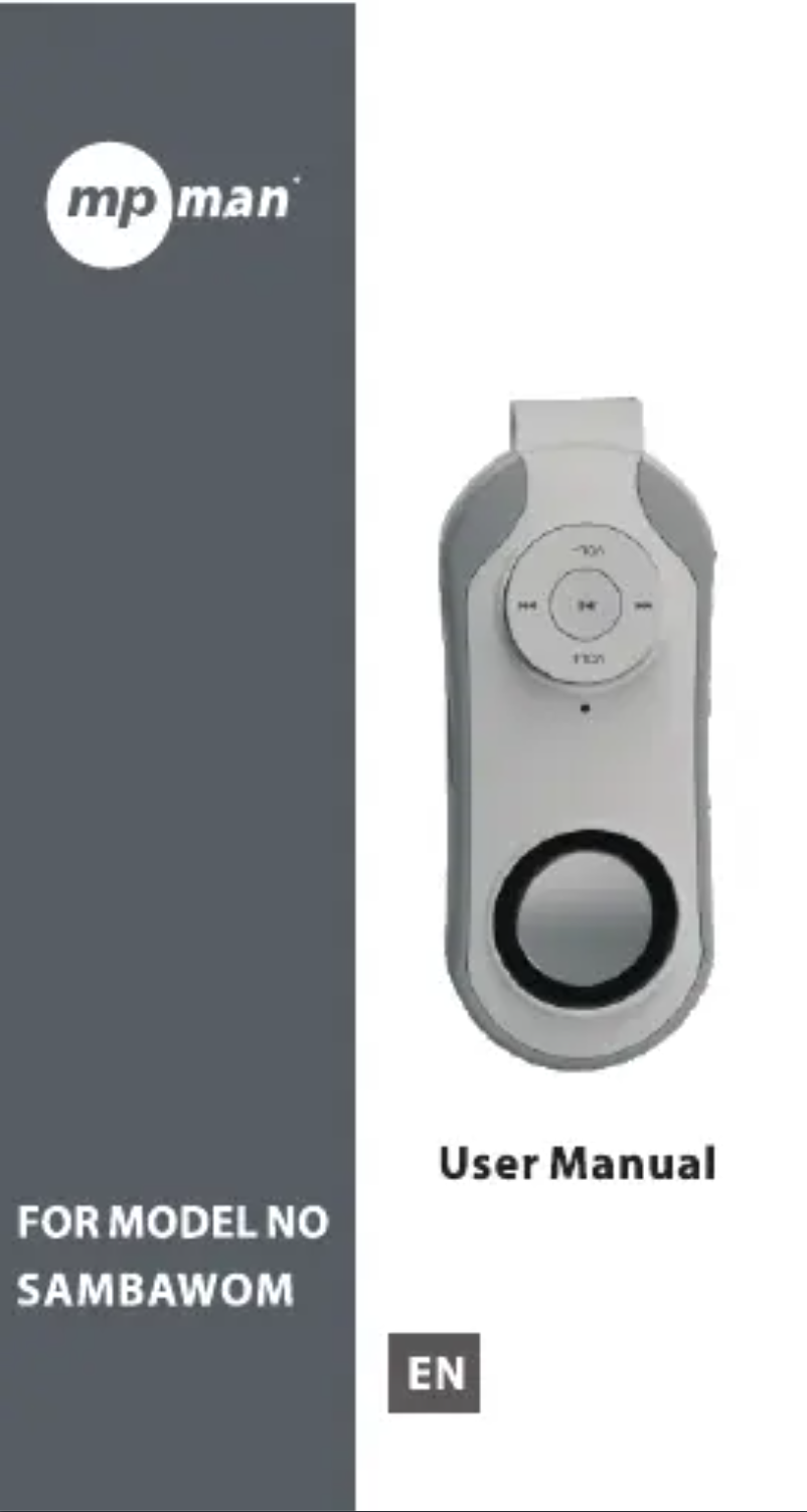 Page 1 de la notice Manuel utilisateur Mpman SAMBAWOM