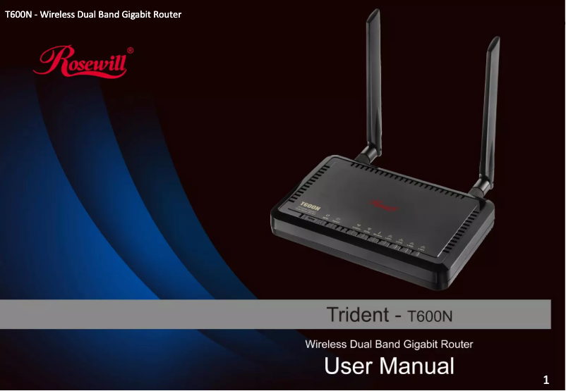 Page n°1 - Manuel utilisateur Rosewill T600N