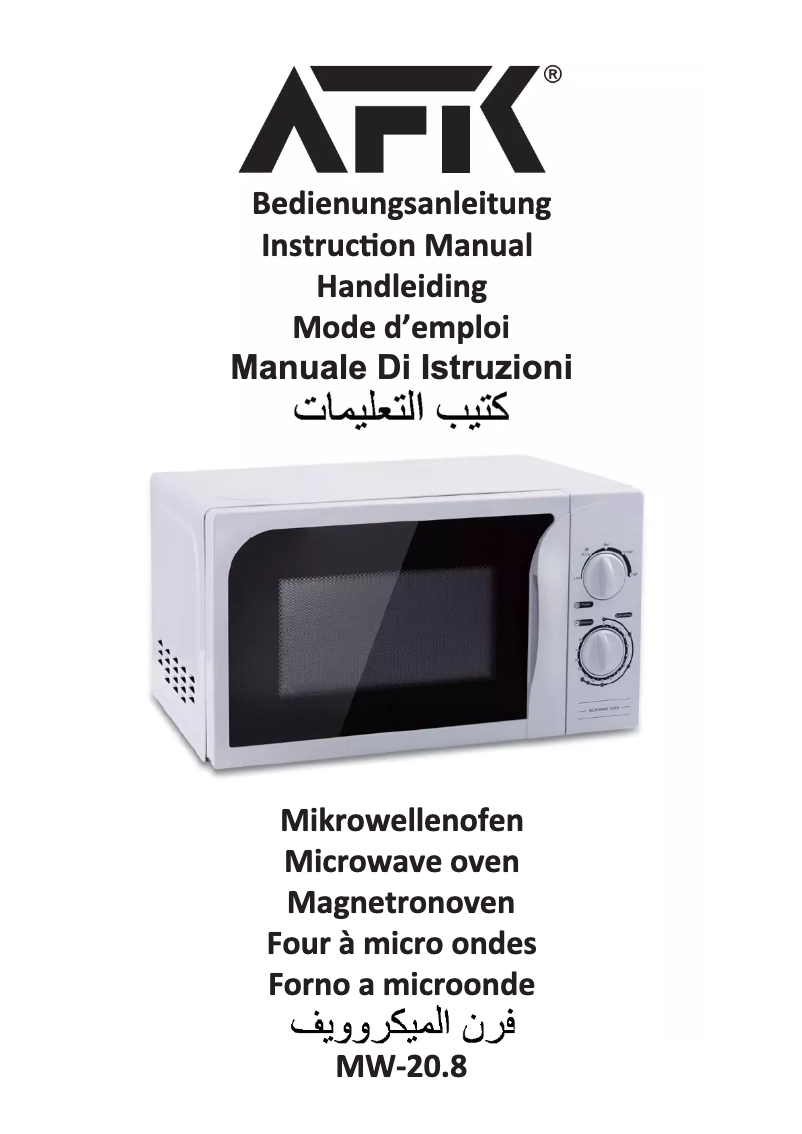 Page 1 de la notice Manuel utilisateur AFK MW-20.8