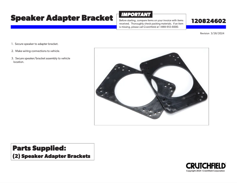 Page n°1 - Manuel utilisateur Metra 82-4602