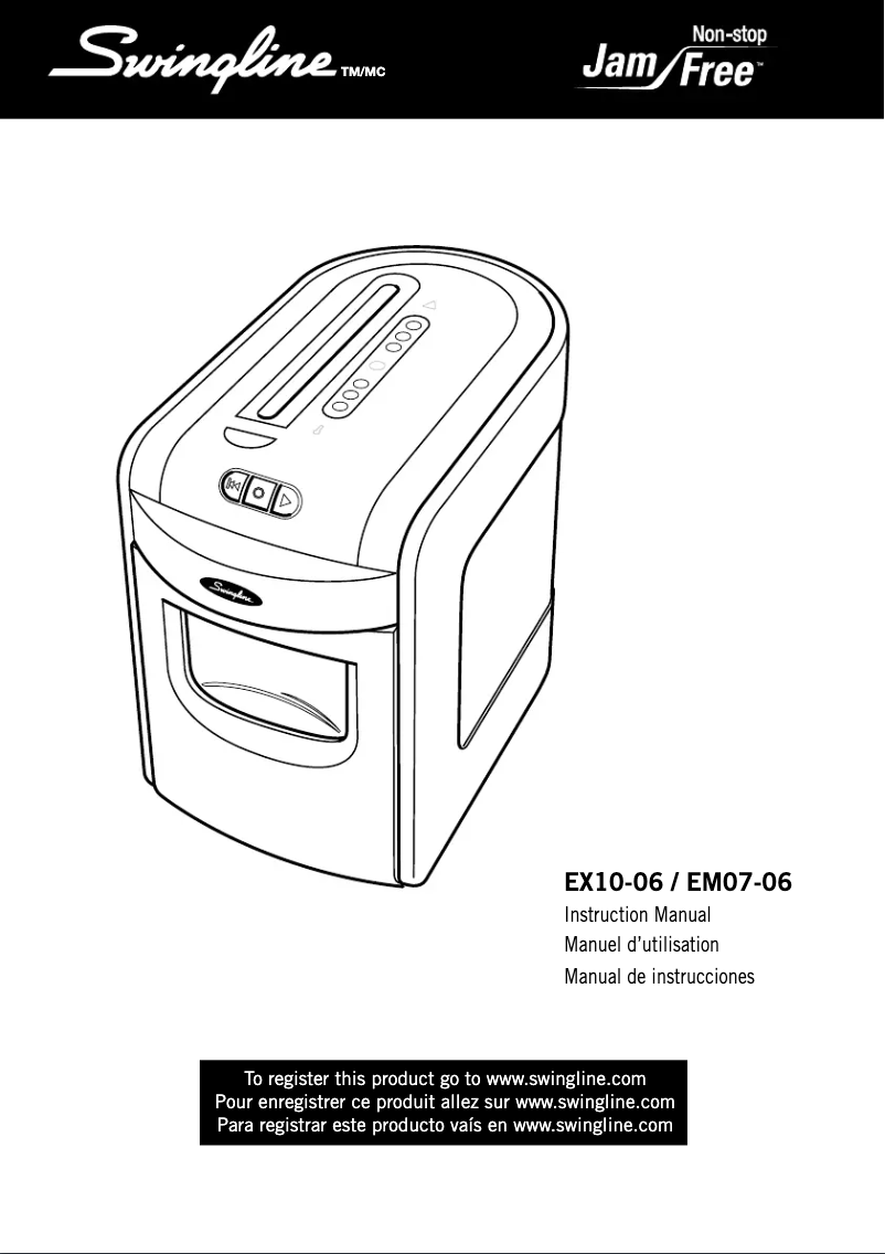 Page 1 de la notice Manuel utilisateur Swingline EM07-06