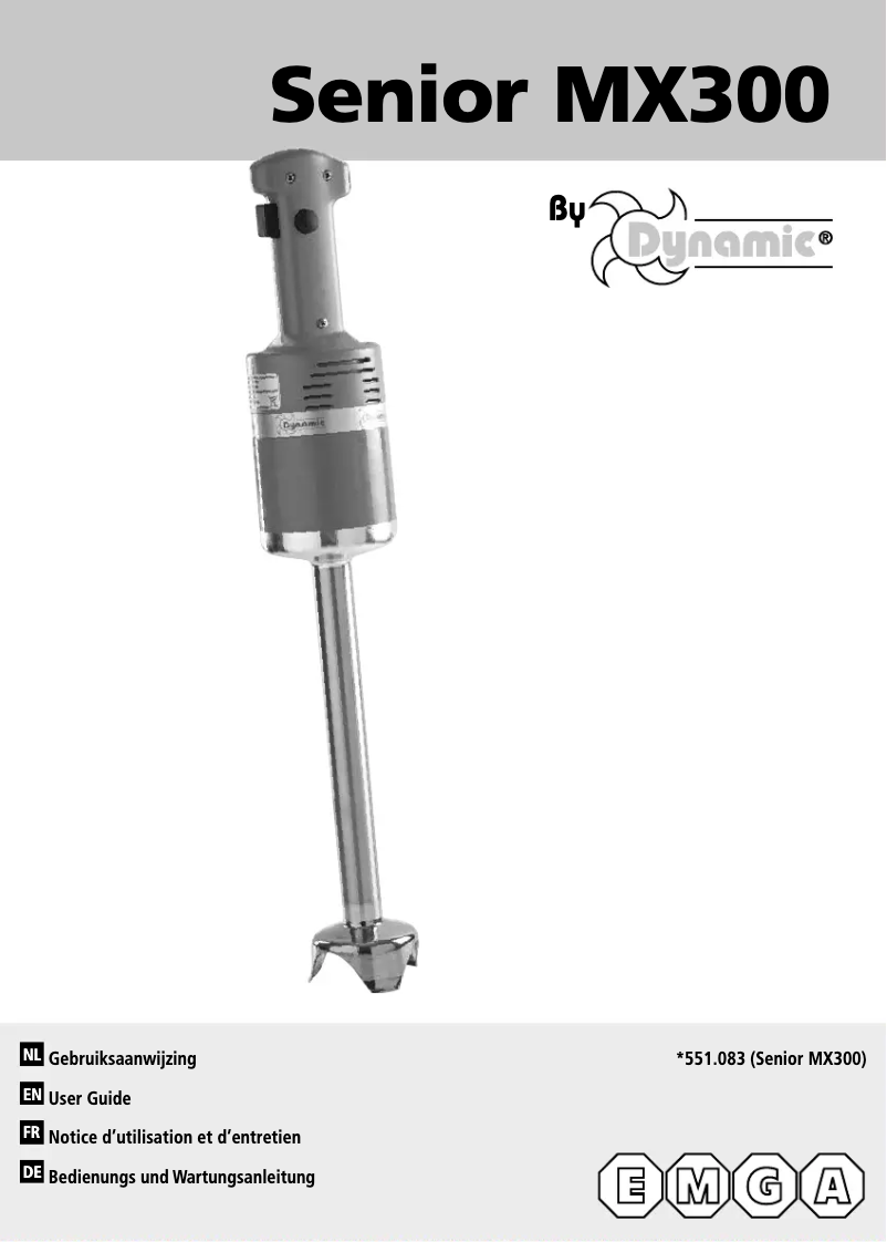 Page n°1 - Manuel utilisateur Dynamic Senior 551083