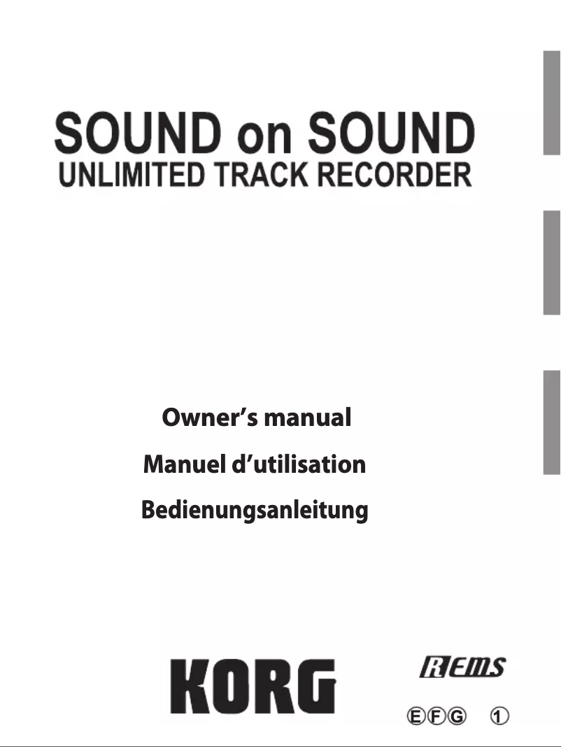 Page 1 of the manual User Manual Korg SOUND on SOUND