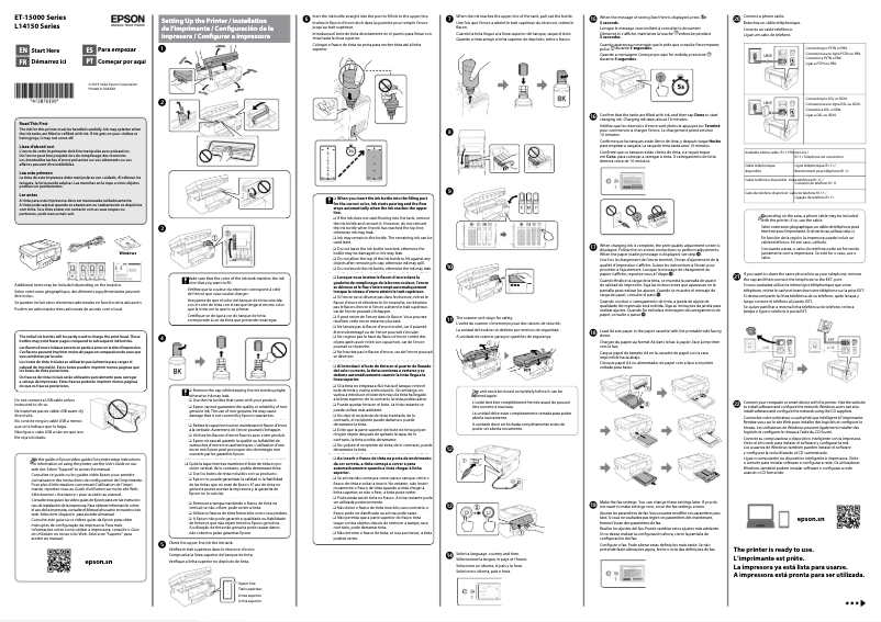 Página 1 del manual Guía de instalación Epson EcoTank ET-15000