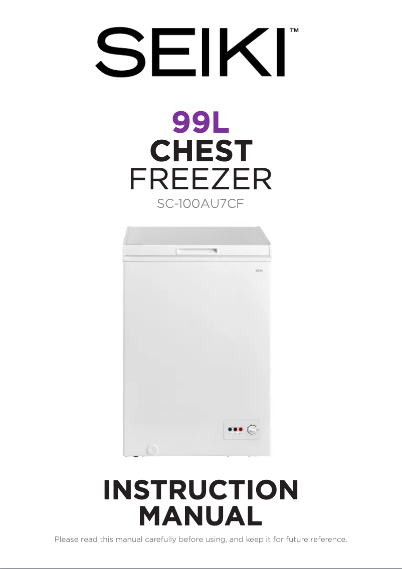 Image de la première page du manuel de l'appareil SC-100AU7CF