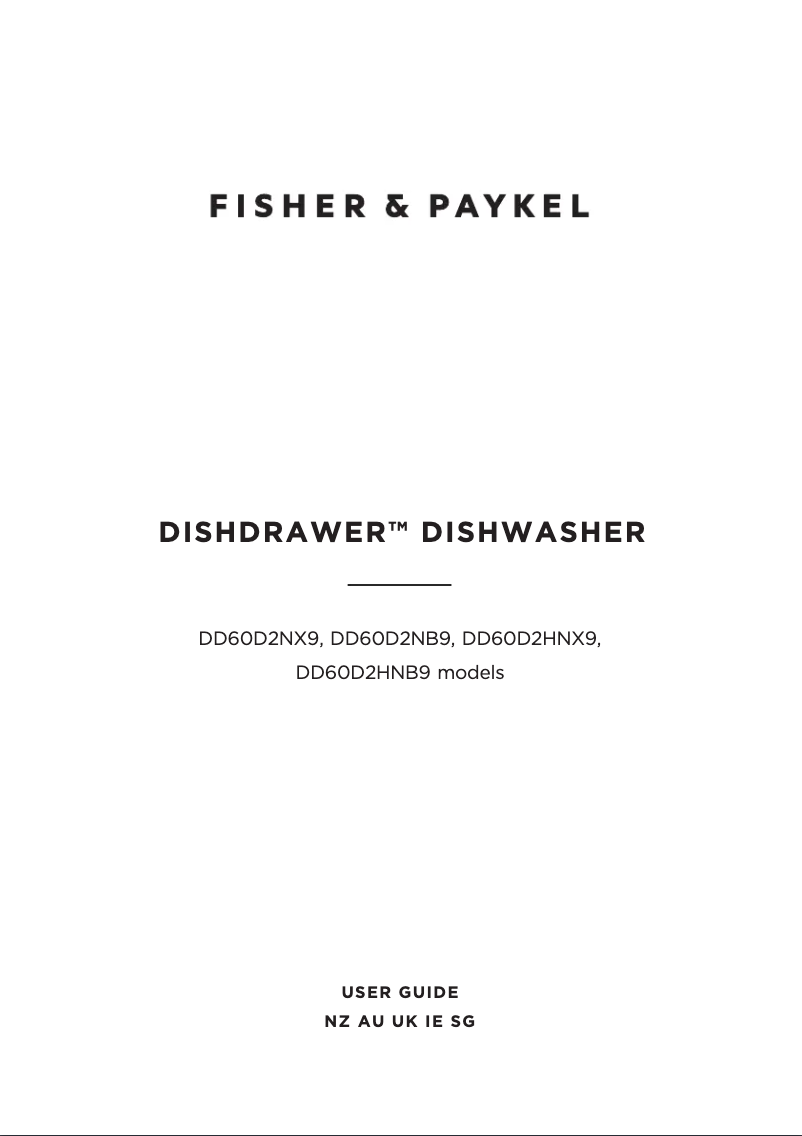 Page n°1 - Manuel utilisateur Fisher & Paykel DD60D2HNB9