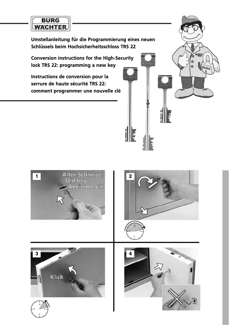 Page 1 de la notice Manuel utilisateur Burg Wächter Royal 552