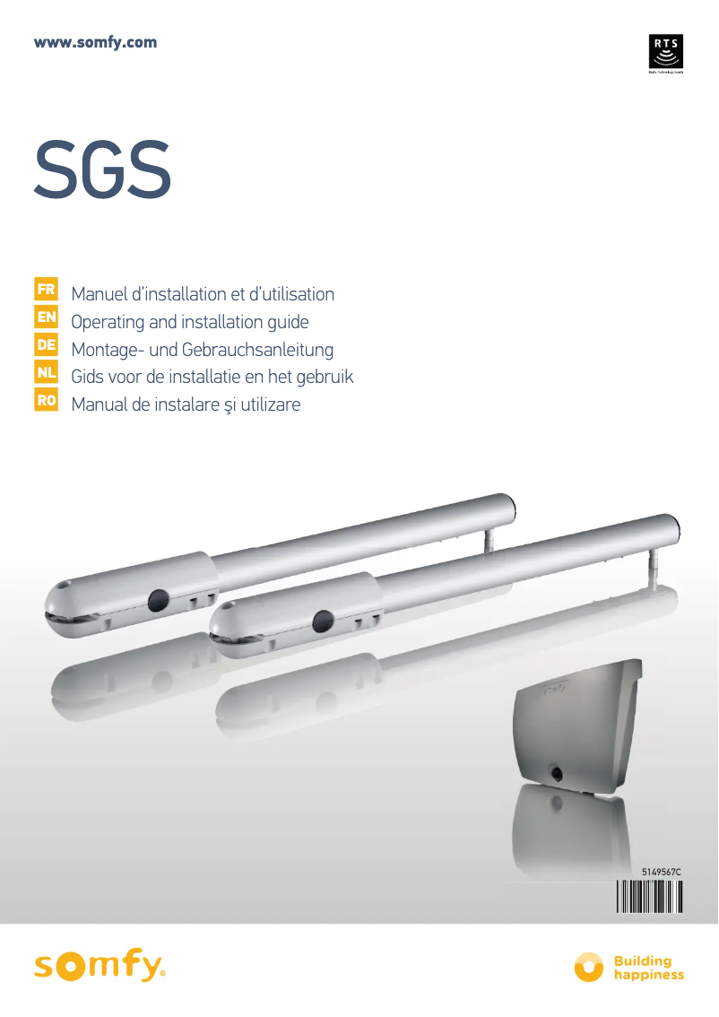 Page 1 of the manual User Manual Somfy SGS Essential