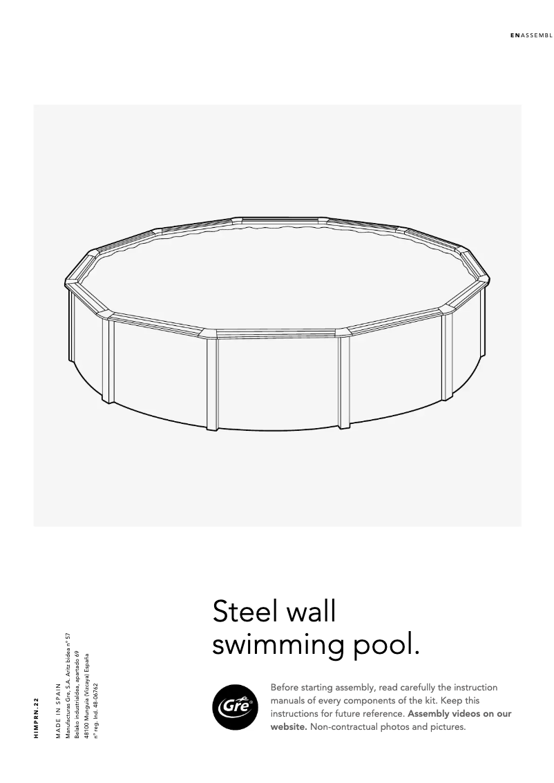 Page 1 de la notice Manuel utilisateur Gre KITPR458N