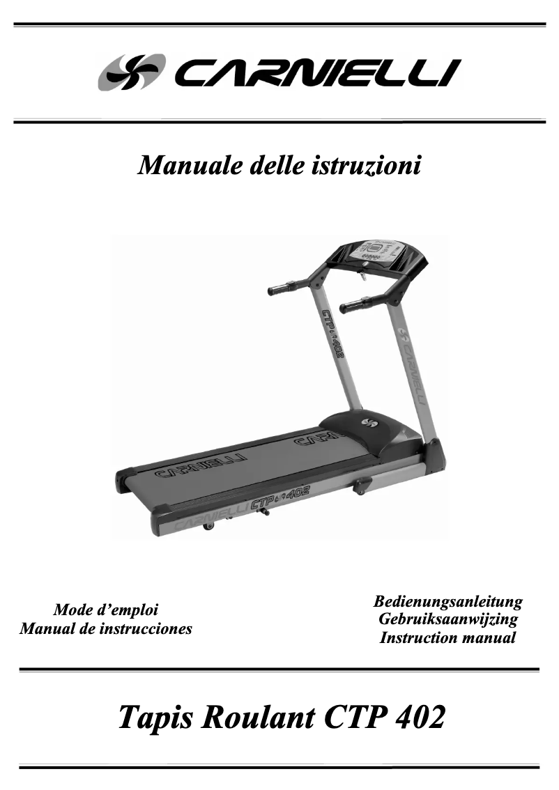 Page 1 de la notice Manuel utilisateur Carnielli CTP 402