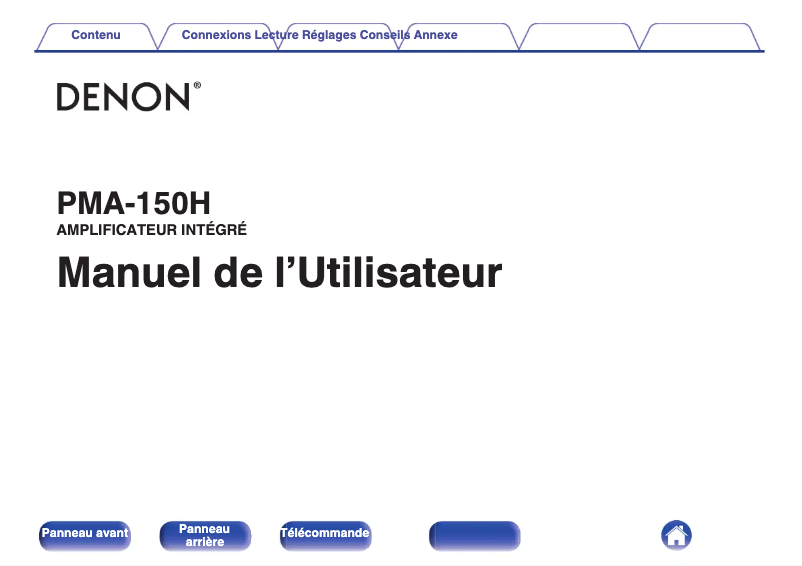 Page 1 de la notice Manuel utilisateur Denon PMA-150H