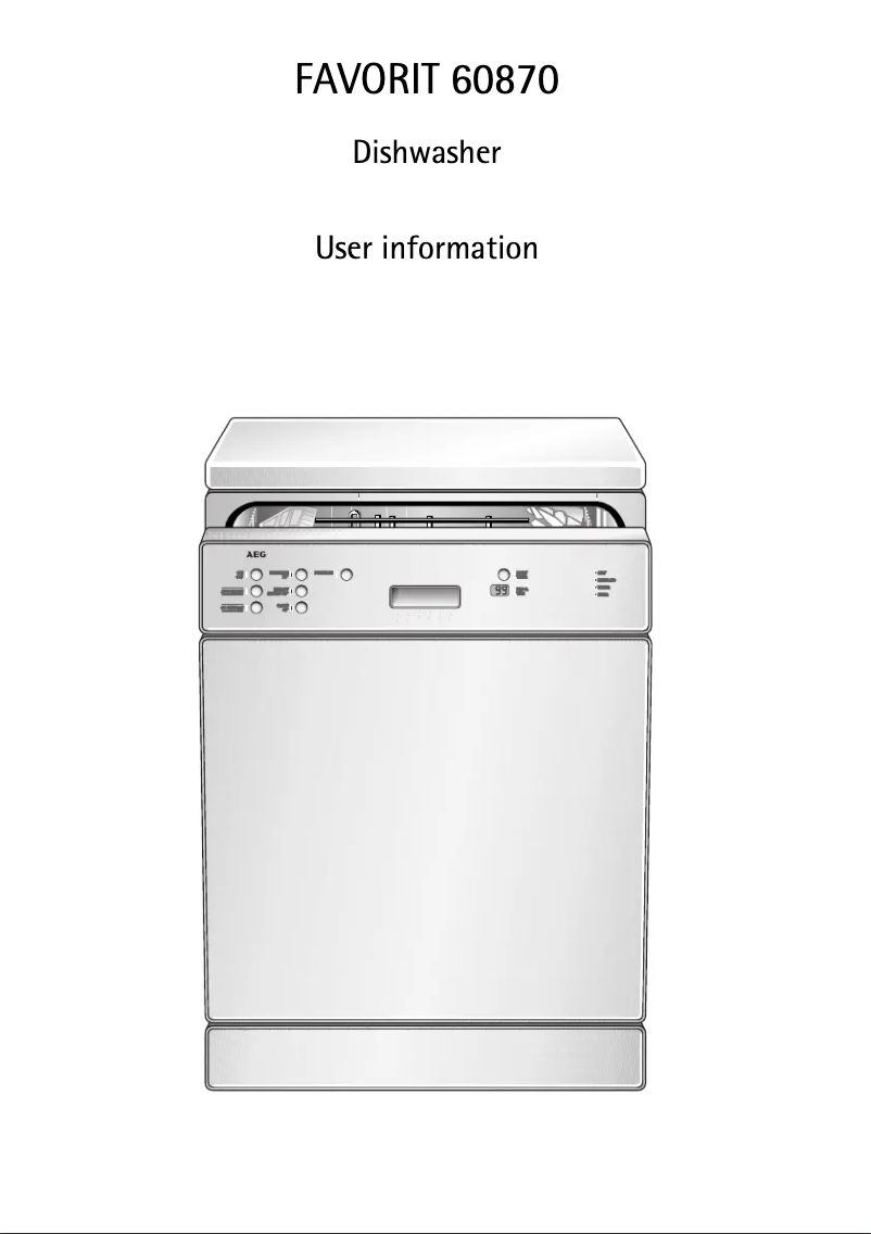 Page 1 de la notice Manuel utilisateur AEG F 60870