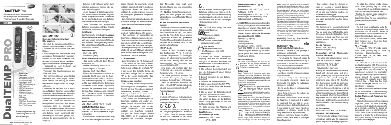 Page n°1 - Manuel utilisateur TFA DualTemp Pro 31.1119.K