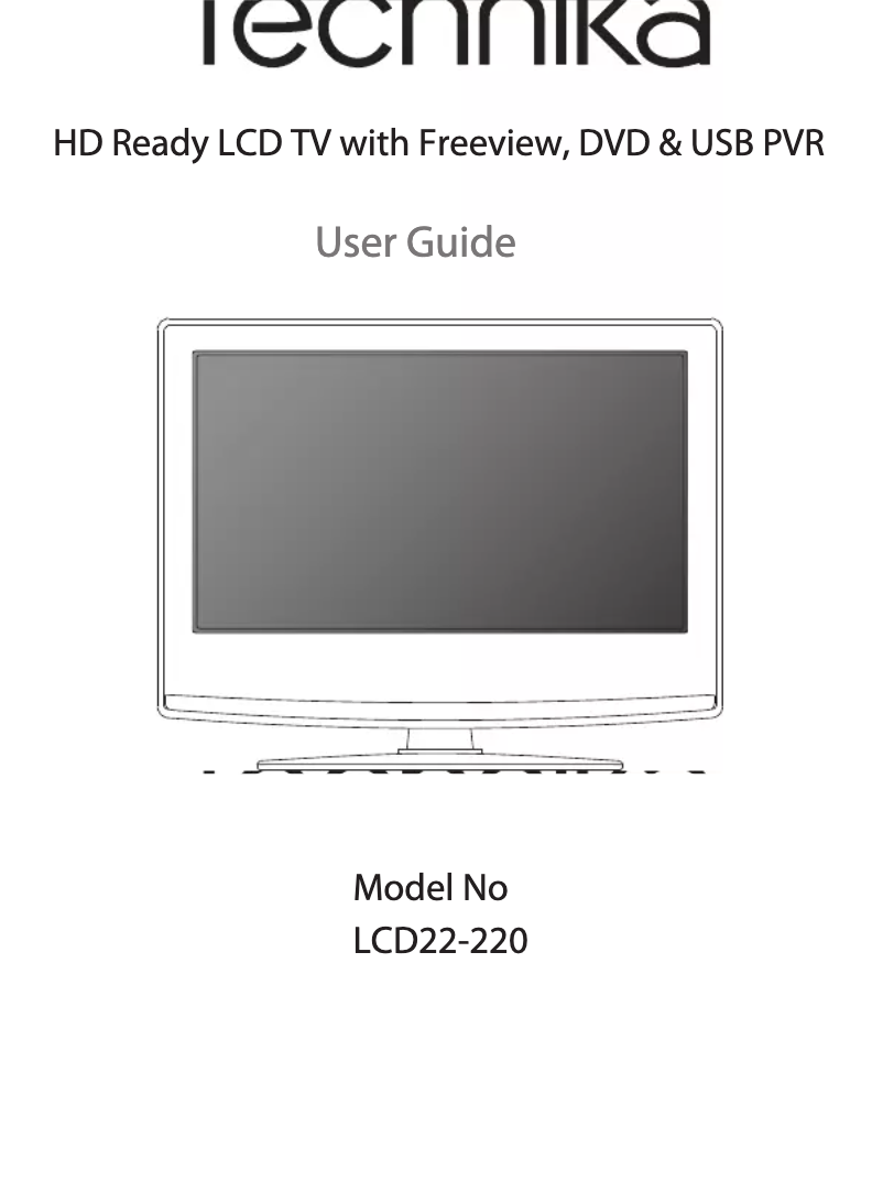 Page 1 de la notice Manuel utilisateur Technika LCD22-220