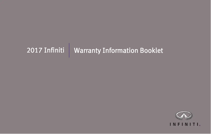 Page 1 of the manual Warranty Information Infiniti Q60 Coupe (2017)